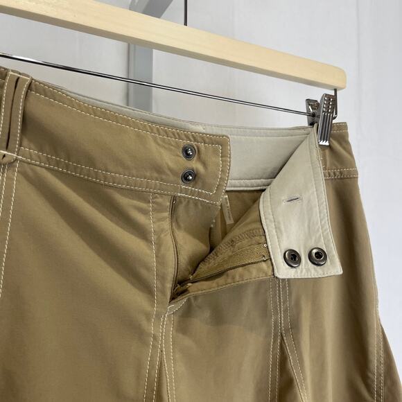 ATHLETA Whatever Skort Skirt w Shorts Zip Fly Flare Khaki Tan Size 6 Petite 6P - Picture 8 of 9